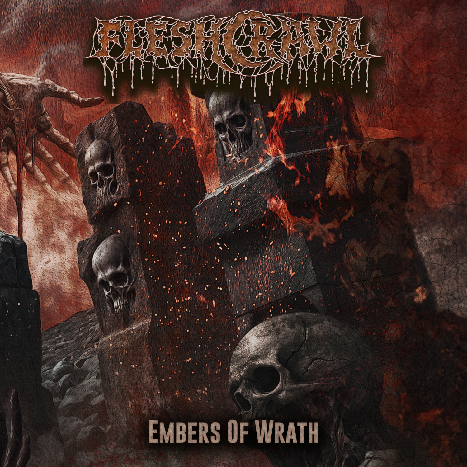 FLESHCRAWL Unveil Bloodthirsty New Single Video “Embers Of Wrath